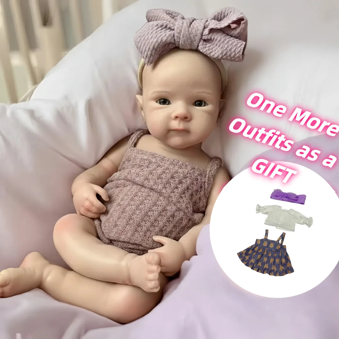 Handmade Silicone Reborn Baby Doll with Two Outfits
