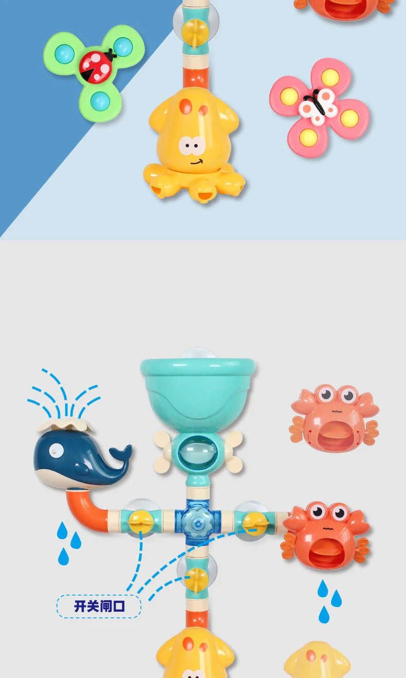 DIY Bath Pipe Toys Set for Toddlers
