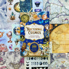 A collection of vintage astronomy and aesthetic stickers featuring celestial bodies, stars, and cosmic designs on a book cove