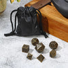 Bronze Metal Polyhedral Dice Set for RPG Games