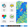 A set of dual-tip acrylic paint markers with various features like quick dry, water proof, strong coverage, and non-toxic for
