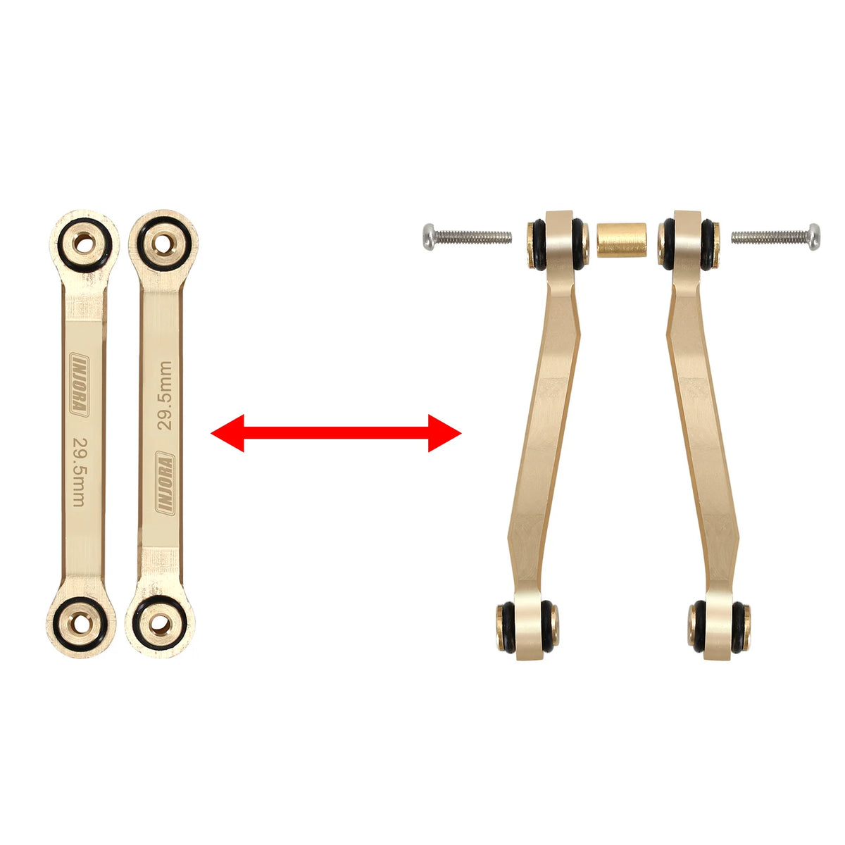 Brass High-Clearance Chassis Link Set for 1/24 RC Crawler Axial SCX24 Deadbolt B17