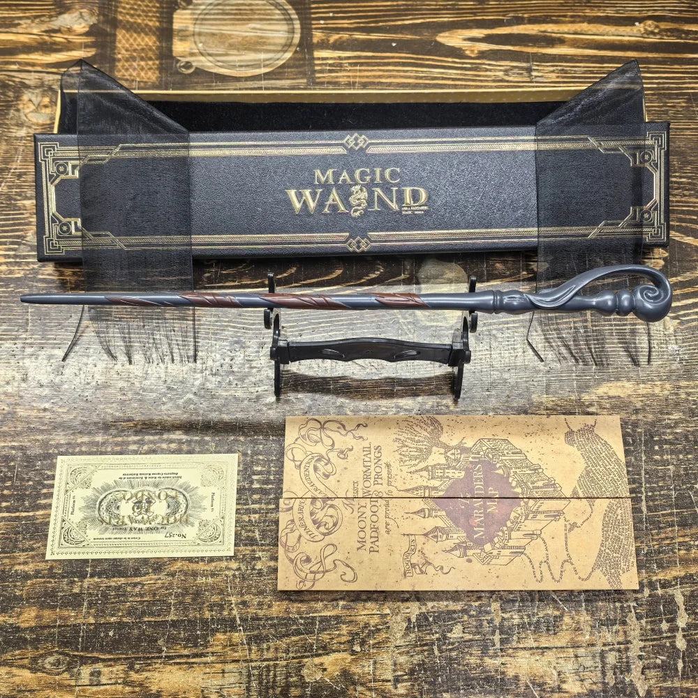 Anime-Inspired Magic Wand with Metal Core and Display Box