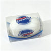 A clear plastic package containing a white squishy fidget block for stress relief and sensory play.