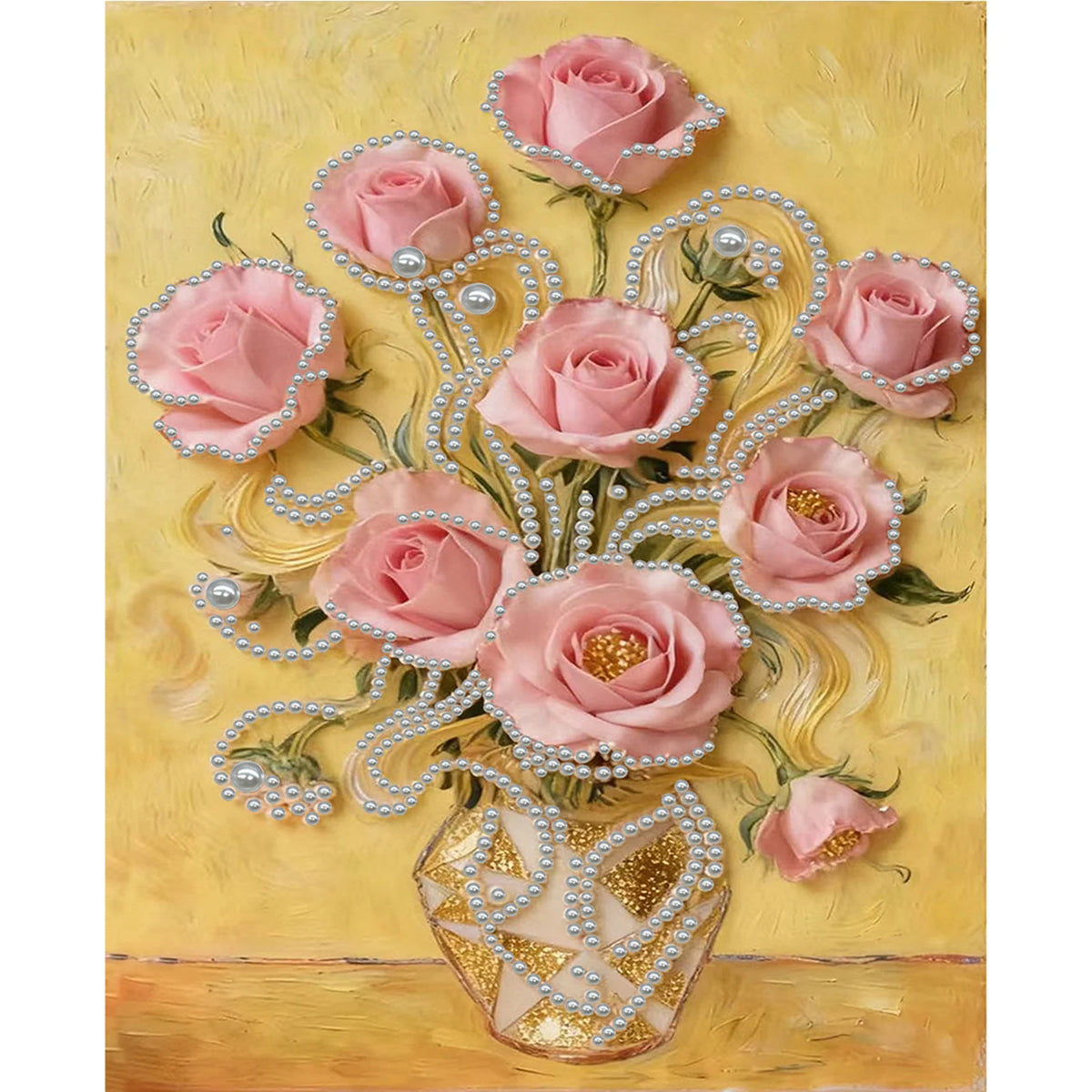 DIY Pearl Gem Painting Kit for Adults | 30x40cm Unframed Canvas Wall Art