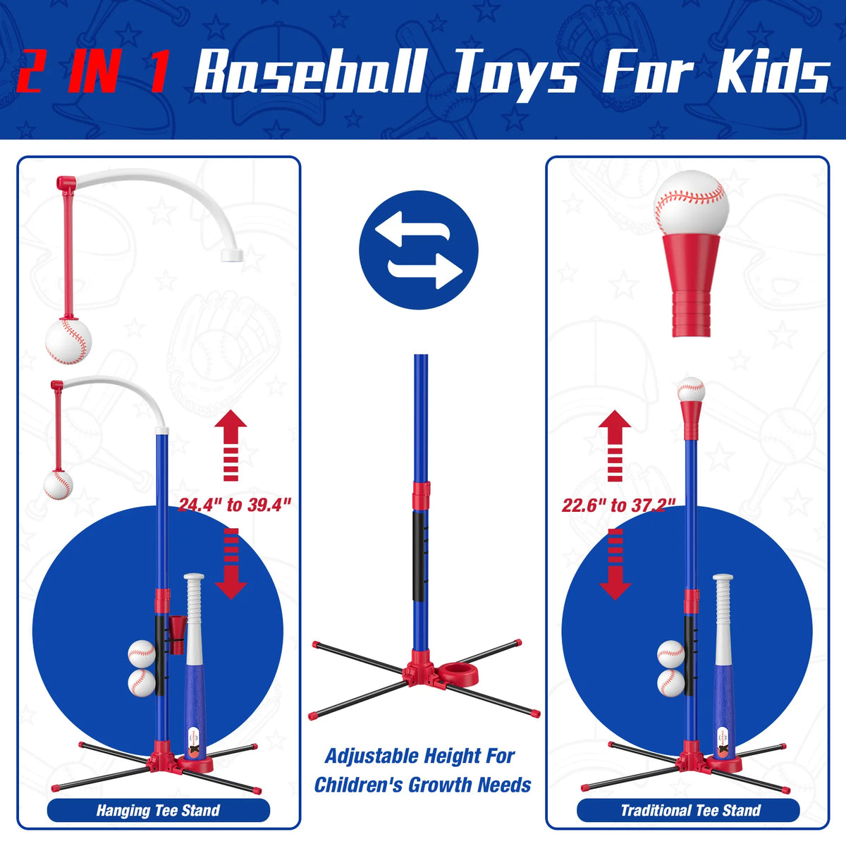 3-in-1 Kids Baseball Set with Auto Pitching Machine