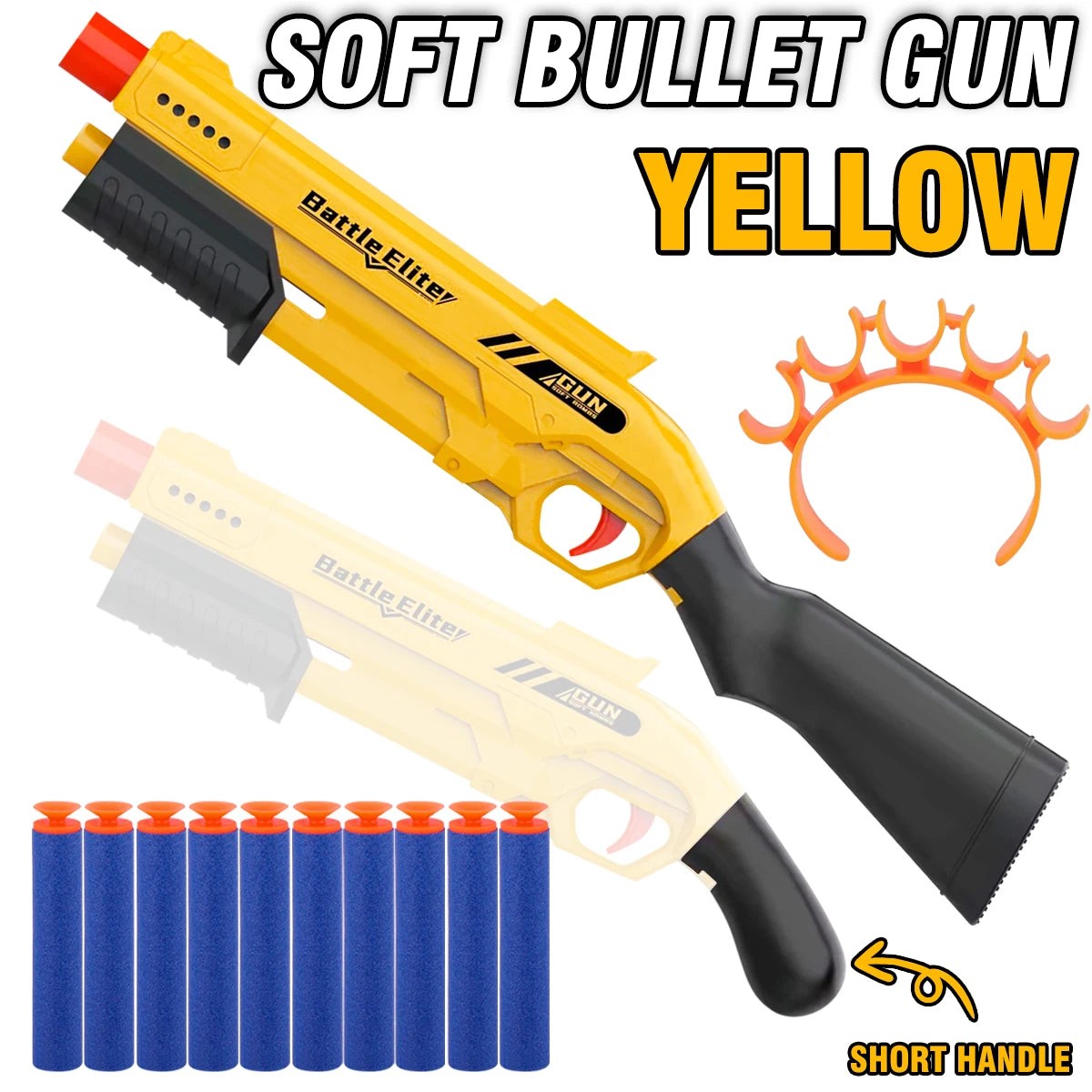 Kids Dual-Handle Foam Dart Blaster – Safe Outdoor Battle Toy