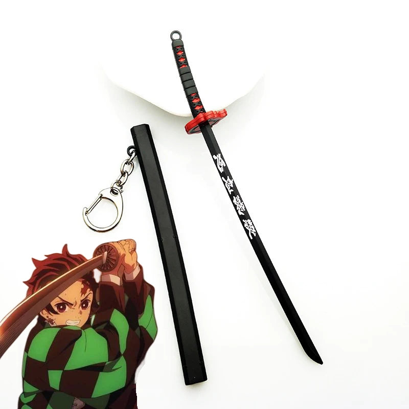 Metal Demon Slayer Katana Replica – Tanjiro Inspired Mini Samurai Sword