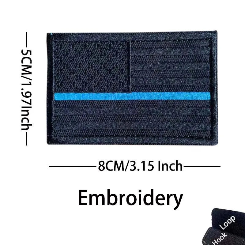 Reflective American Flag Tactical Patch with Glow-in-the-Dark Detail