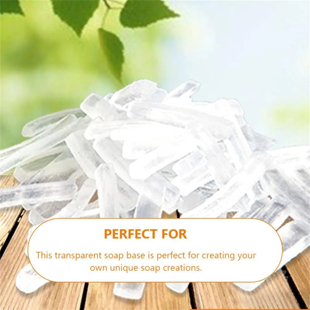 Pile of clear transparent soap base for creating unique handmade soap creations