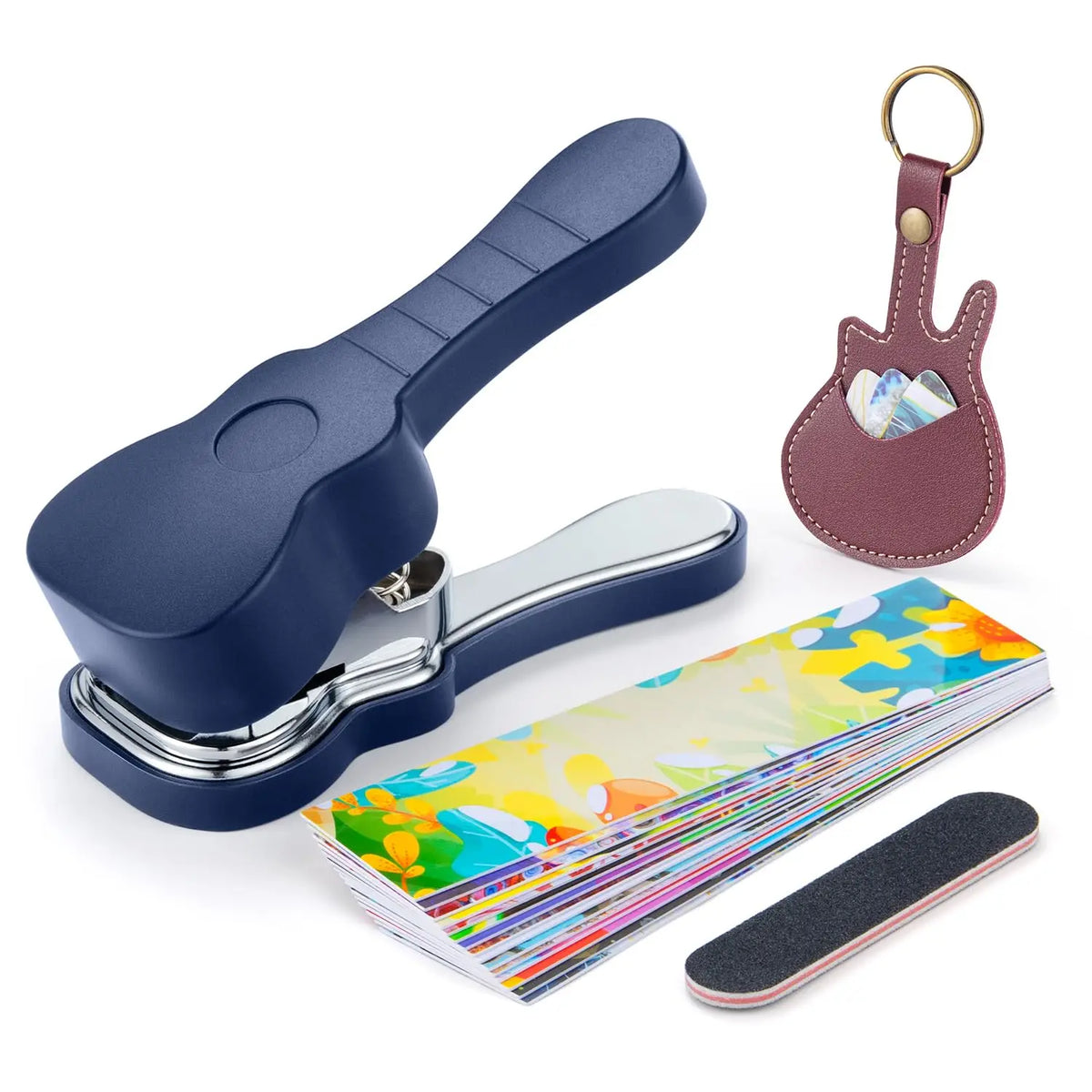 Guitar Pick Punch Kit with 15 Blank Pick Strips