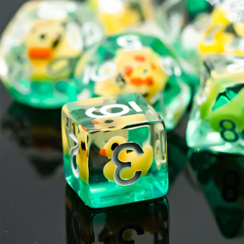 Cute Animal Resin Polyhedral Dice Set