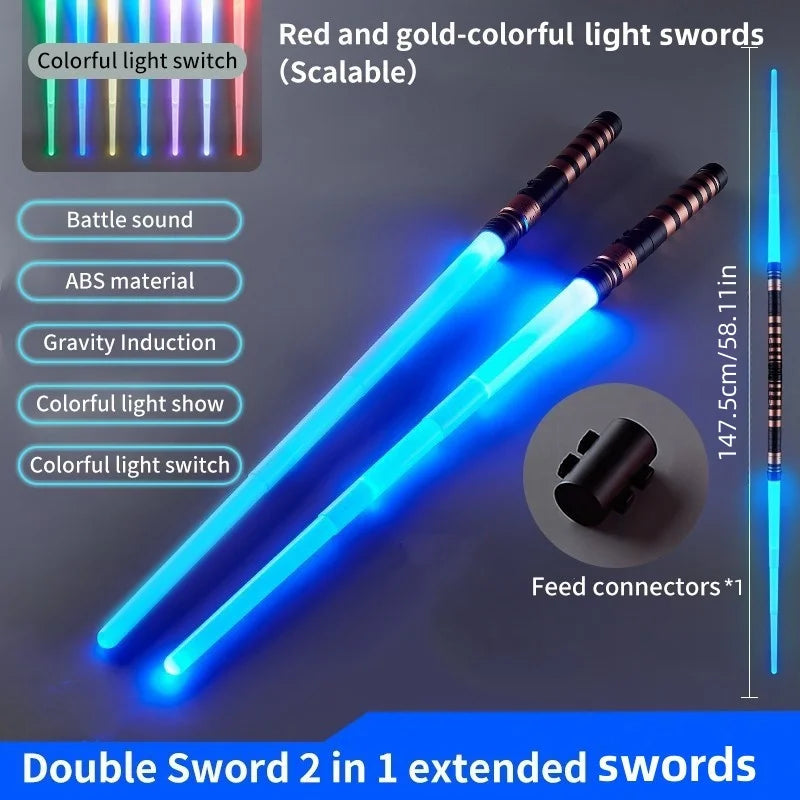Retractable Light-Up Sword with 7 Color Modes & Sound Effects
