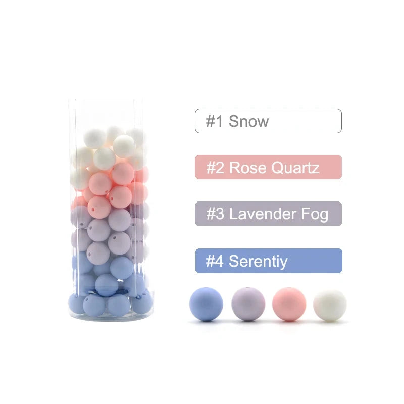 Food-Grade Silicone Beads for Jewelry Making (50-Pack)