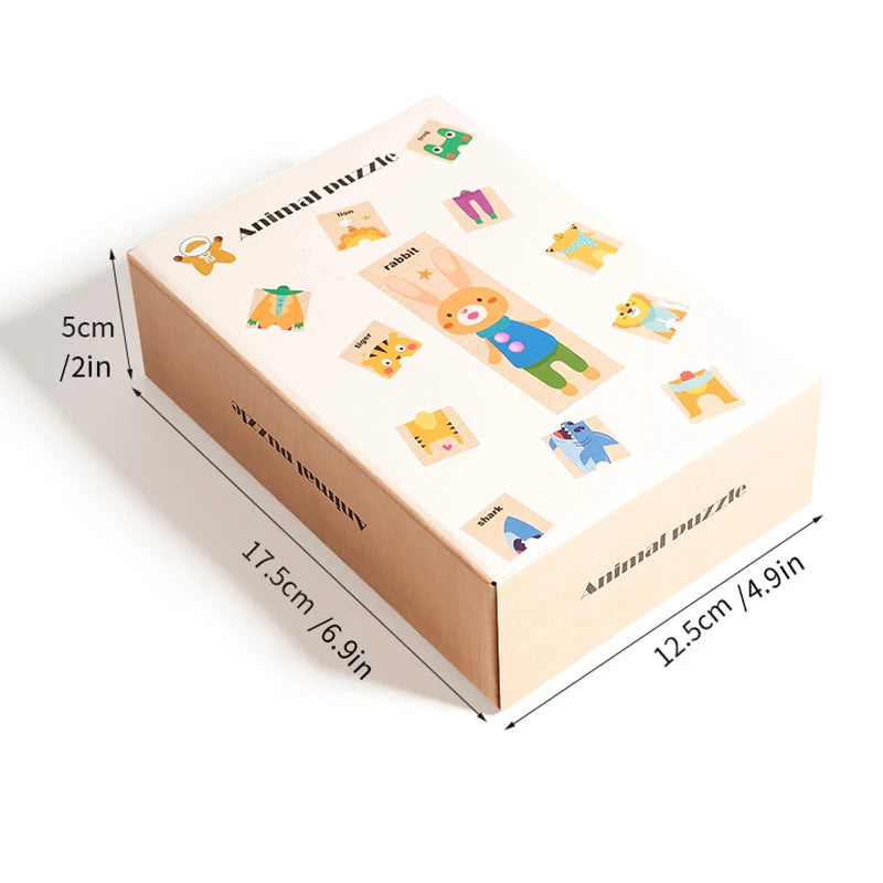 Wooden Animal Shape Puzzle for Early Learning
