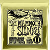 A package of Ernie Ball Mammoth Slinky nickel wound electric guitar strings featuring an eagle graphic.