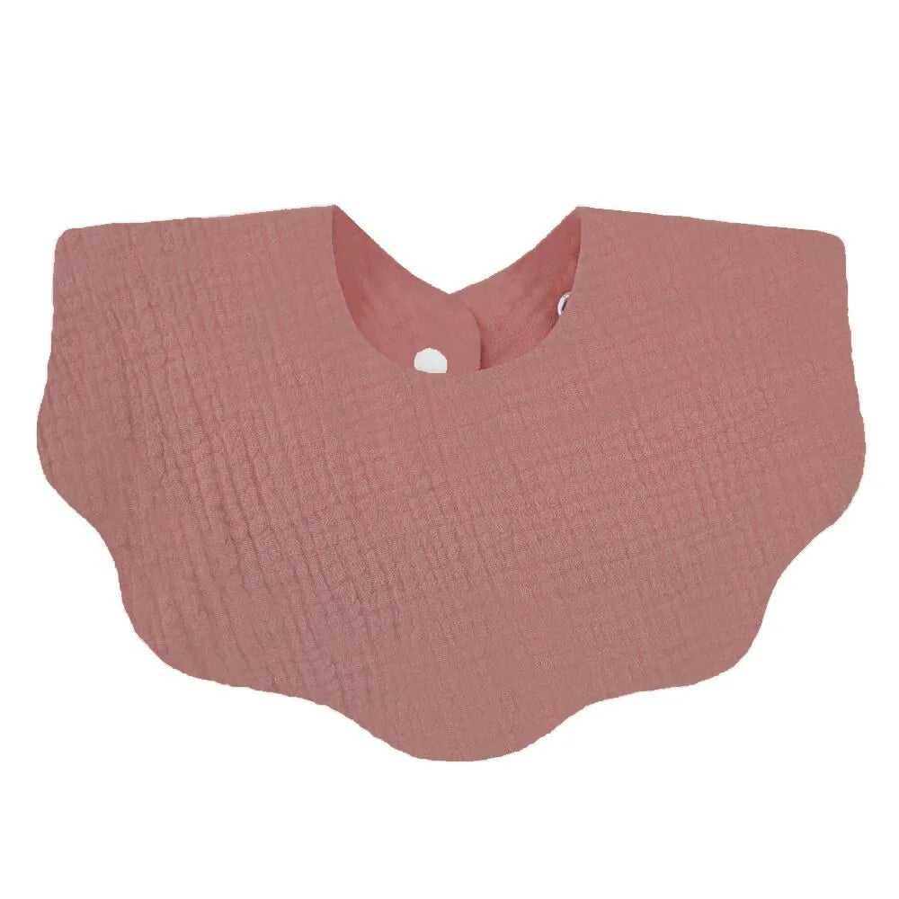 Cotton Baby Bibs with Burp Cloth – Soft Solid Color Bandana Scarf