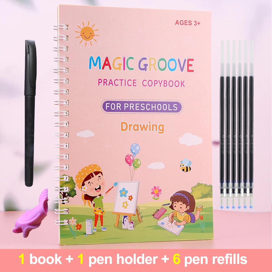 Reusable Magic Arabic Writing Practice Book for Kids
