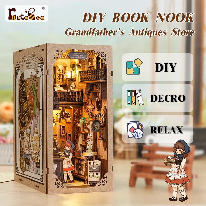 Eternal Bookstore DIY Book Nook Kit with LED Lighting