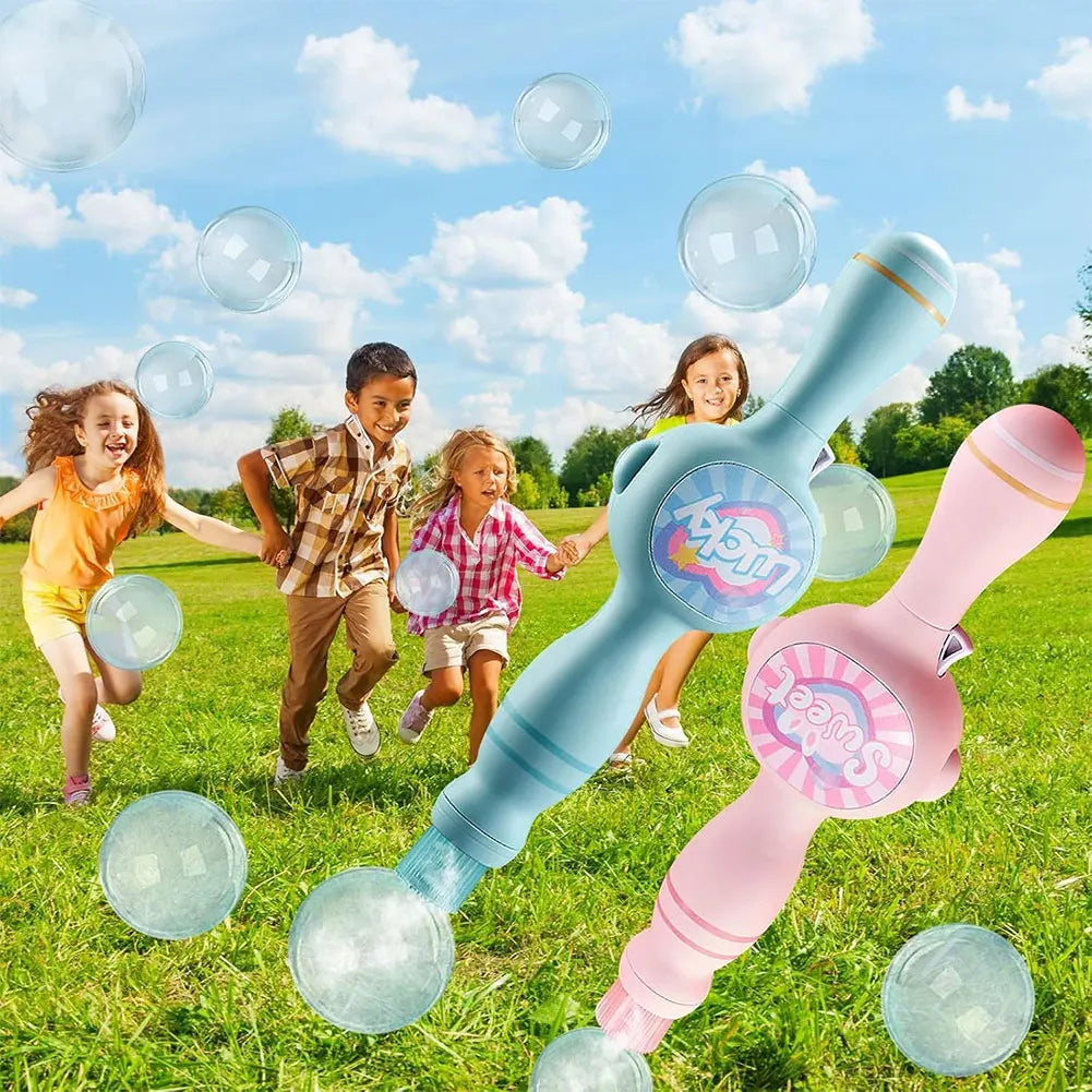 Portable Smoke Bubble Machine with LED Lights