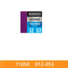A package of Acoustic Guitar Strings 80/20 Bronze with Polyweb coating, size 12/53.
