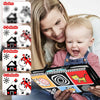 High-Contrast Tummy Time Baby Mirror with Crinkle Cloth Book and Teether
