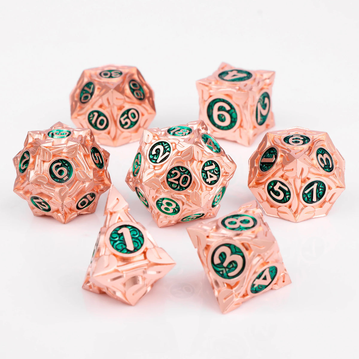 Metal Polyhedral Dice Set for Tabletop RPGs