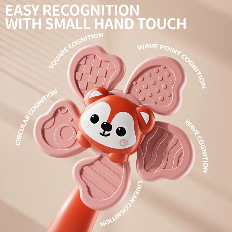 Baby Suction Cup Windmill Toy with Animal Shapes