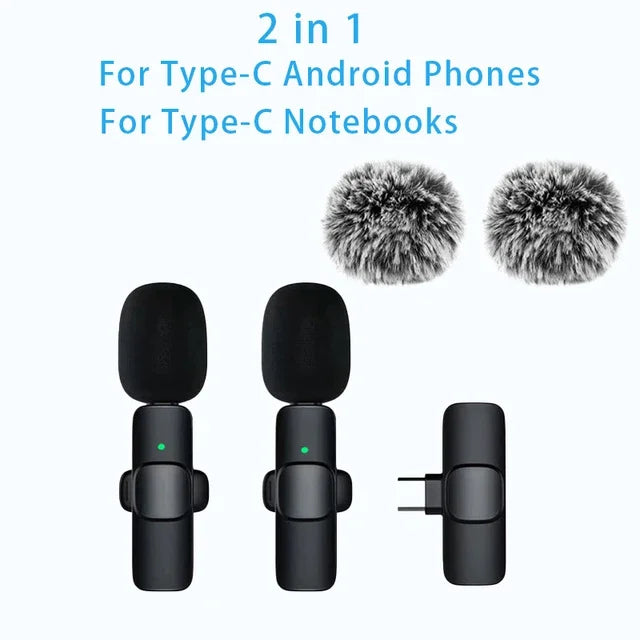 Wireless Lavalier Microphone with Noise Cancellation