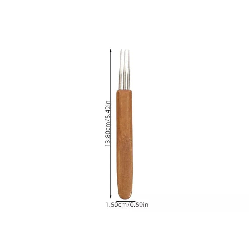 Dreadlock Crochet Hook Set with Bamboo Handles