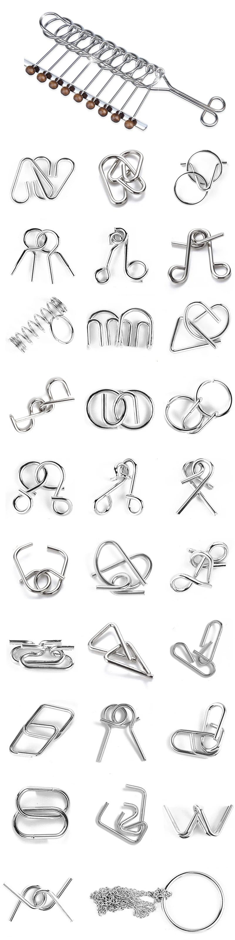 Metal Wire Puzzle Brain Teaser – Disentanglement IQ Game for All Ages