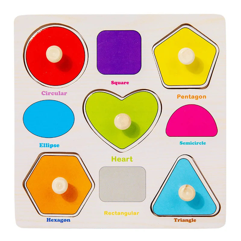 Toddler Wooden Puzzle Set - Animal, Traffic & Fruit Theme - Montessori Learning Toy