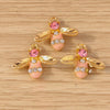 Gold Enamel Honeybee Charms for Jewelry Making (Set of 10)