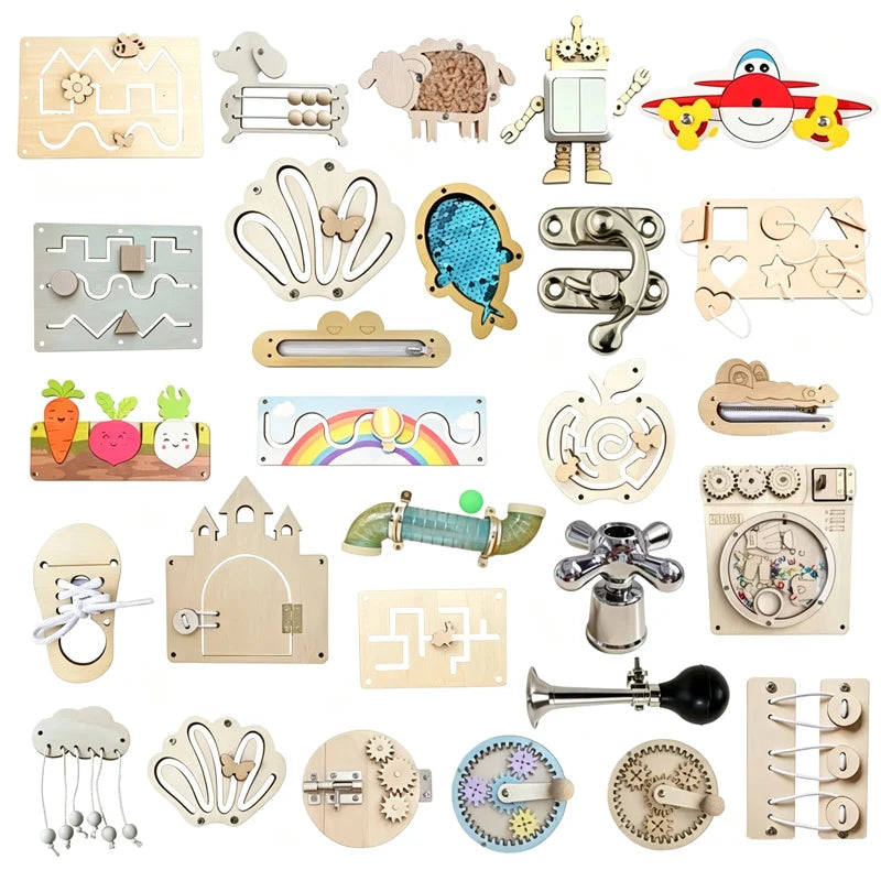 Montessori Busy Board DIY Accessories for Kids