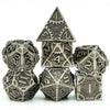 Steampunk Metal Dice Set - 7-Piece Polyhedral RPG Dice