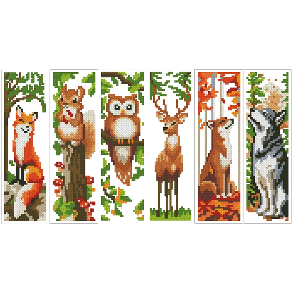 DIY Cross Stitch Bookmark Kit – Set of 6 for Beginners