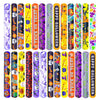 A set of ten colorful Halloween skull and pumpkin fidget toys in various vibrant colors.