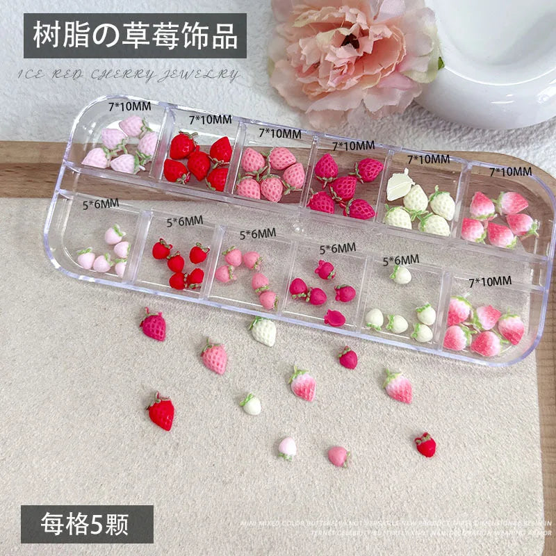 Fruit & Floral Resin Nail Art Decorations