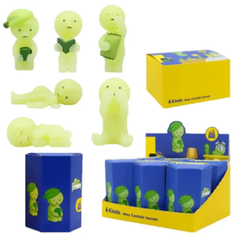 Luminous Mini Figurine Set - Cute Collectible Dolls for Home Decor