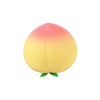 A squishy toy shaped like a peach with pink and yellow gradient colors.