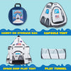 3-Piece Rocket Ship Play Tent Set with Tunnel and Cube