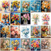DIY Paint by Numbers Kit | Flowers in Vase | Acrylic Canvas Art with Frame
