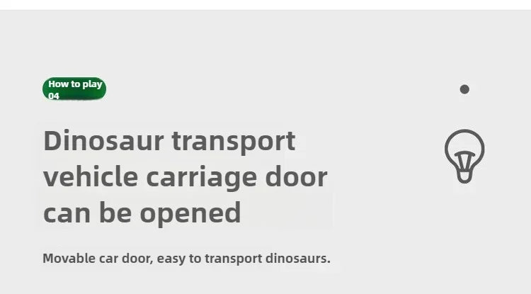 Dinosaur Transport Truck Carrier Playset with Tyrannosaurus Rex