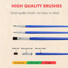 Set of high quality paint brushes with bristles, metal pencil tubes, and new pen holders for painting.