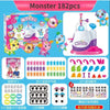 Monster 182 pieces DIY balloon craft kit for kids including octopus and monster making set