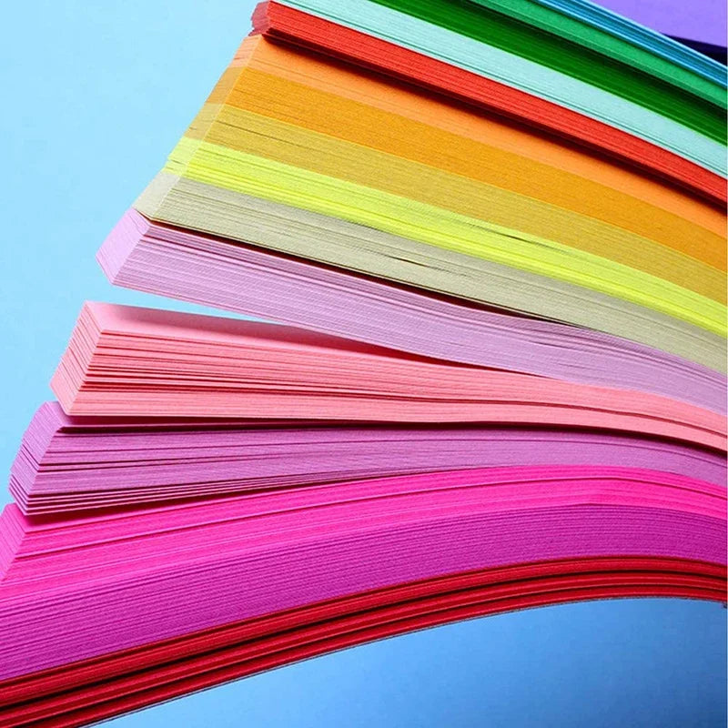 540 Double-Sided Origami Star Strips in 27 Colors for Crafting and Decoration