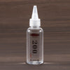 Flacon compte-gouttes en verre transparent marqué Falcon 200 contenant de l'huile amortisseur silicone pour voitures RC