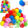 Reusable Water Balloons for Kids - Soft Splash Balls with Mesh Bag