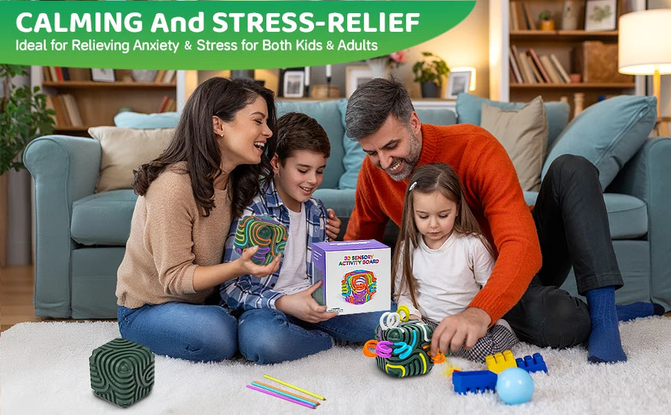 Silicone Sensory Fidget Cube for Stress Relief and Focus