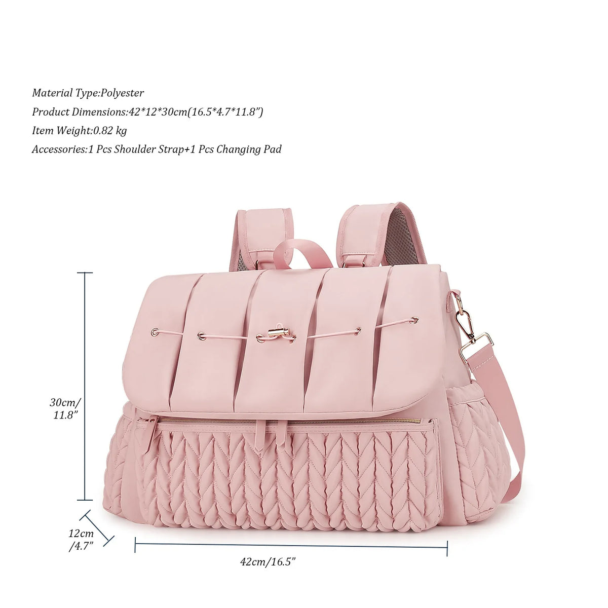 Large Capacity Waterproof Diaper Bag Tote